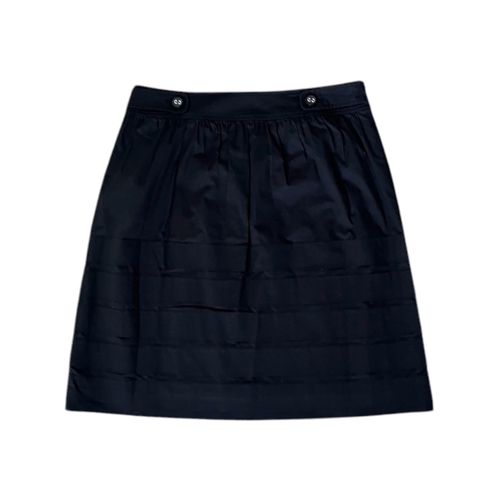Antonio Melani Black Side Zip High Quality Tiered Detail Aline Skirt Size 8